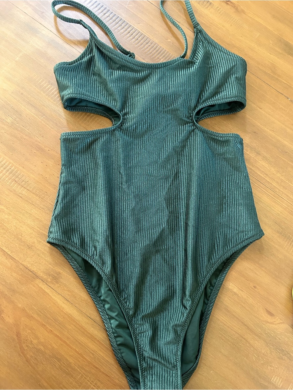 NWT Aerie Shine Rib Voop Cheeky One Piece Swimsuit - Picture 6 of 7